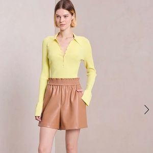 A.L.C. Kaleb Vegan Leather Shorts